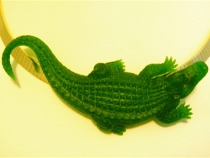 Large gator slide/brooch.