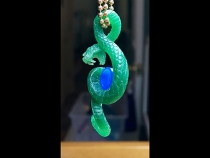 2.75” Snake pendant with body twisting to create bail